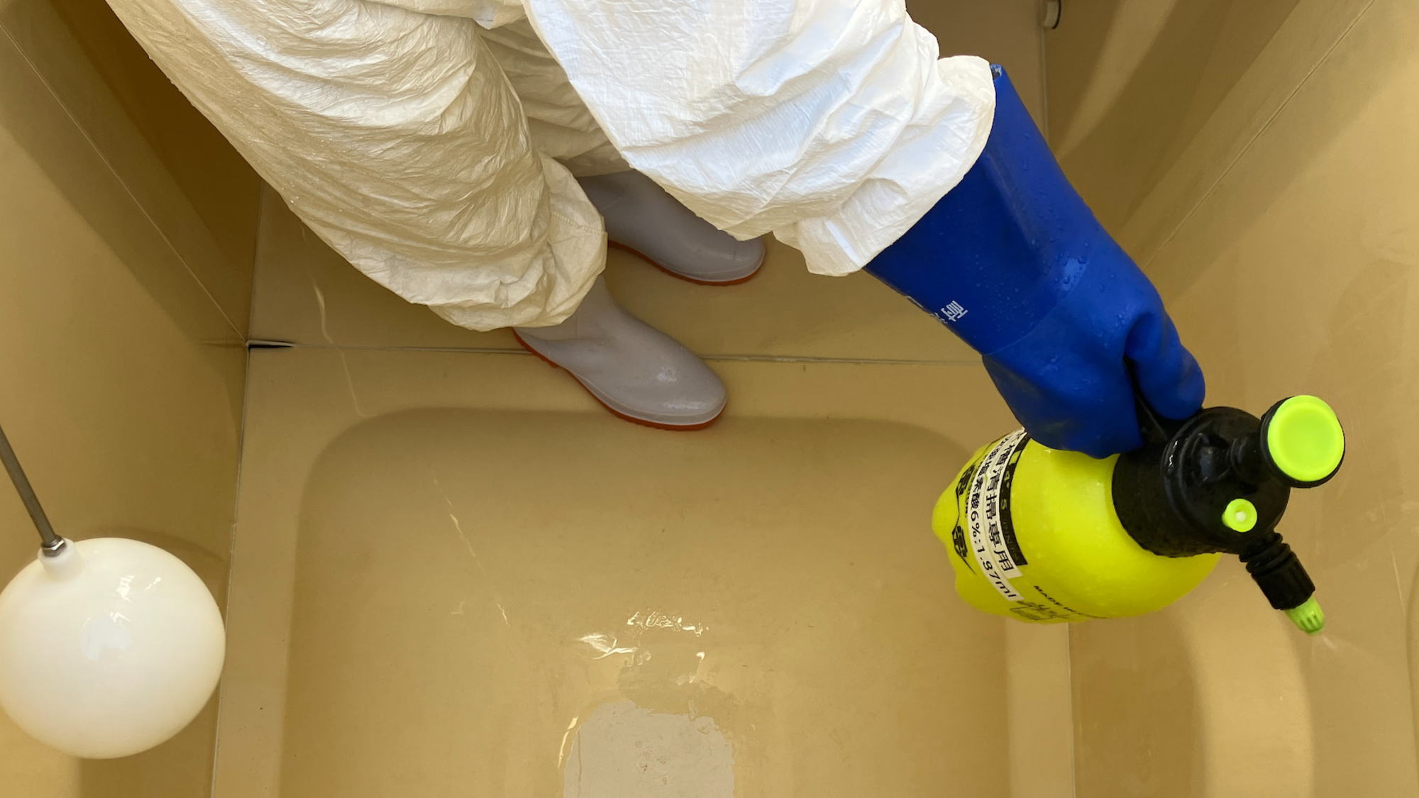 貯水槽清掃消毒状況